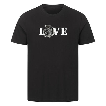 Premium T-Shirt "Wolfsspitz - LOVE" Schwarz – hunde-shirt.de