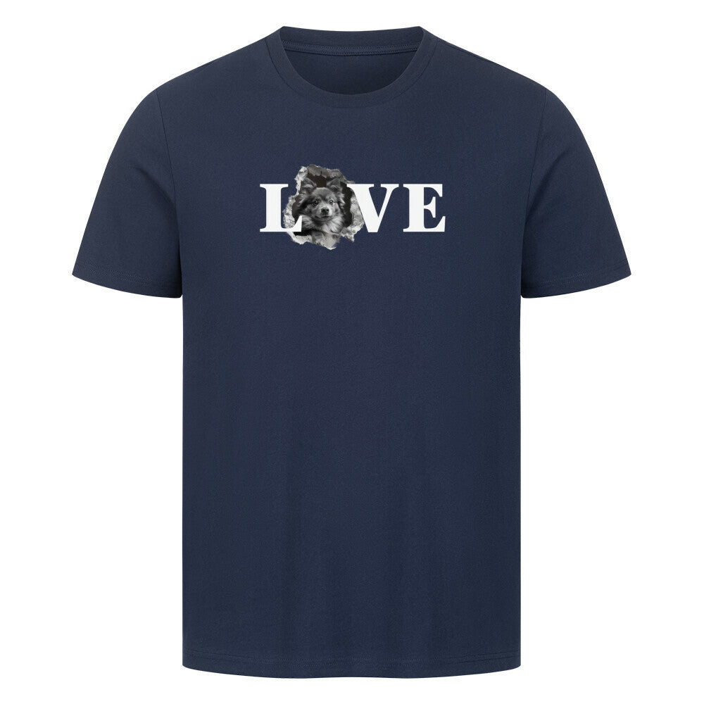 Premium T-Shirt "Wolfsspitz - LOVE" French Navy – hunde-shirt.de