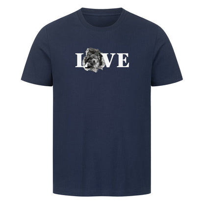 Premium T-Shirt "Wolfsspitz - LOVE" French Navy – hunde-shirt.de