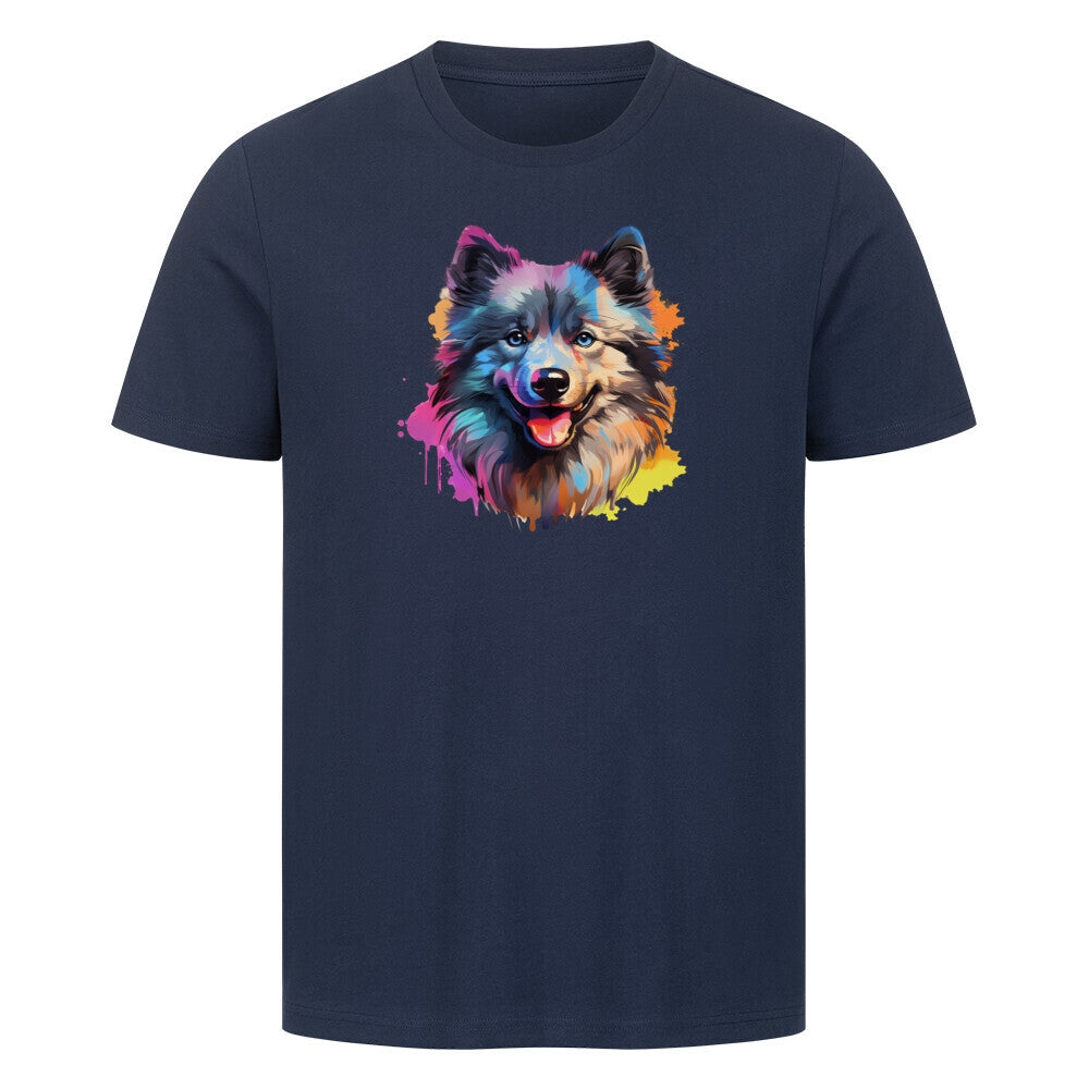 Premium T-Shirt "Wolfsspitz - Paint" French Navy – hunde-shirt.de