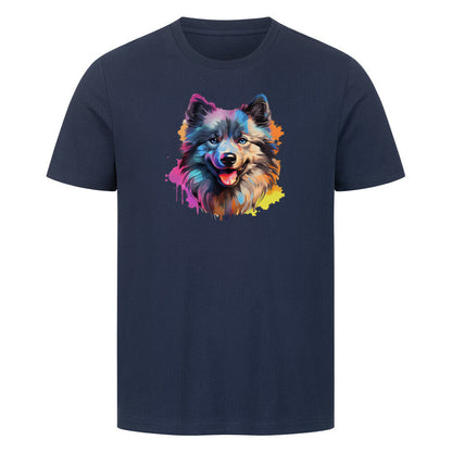 Premium T-Shirt "Wolfsspitz - Paint" French Navy – hunde-shirt.de