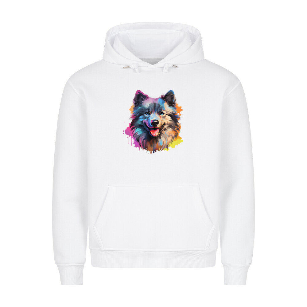 Premium Hoodie "Wolfsspitz - Paint" Weiß – hunde-shirt.de