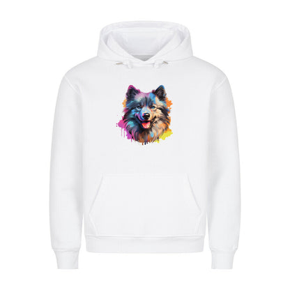 Premium Hoodie "Wolfsspitz - Paint" Weiß – hunde-shirt.de