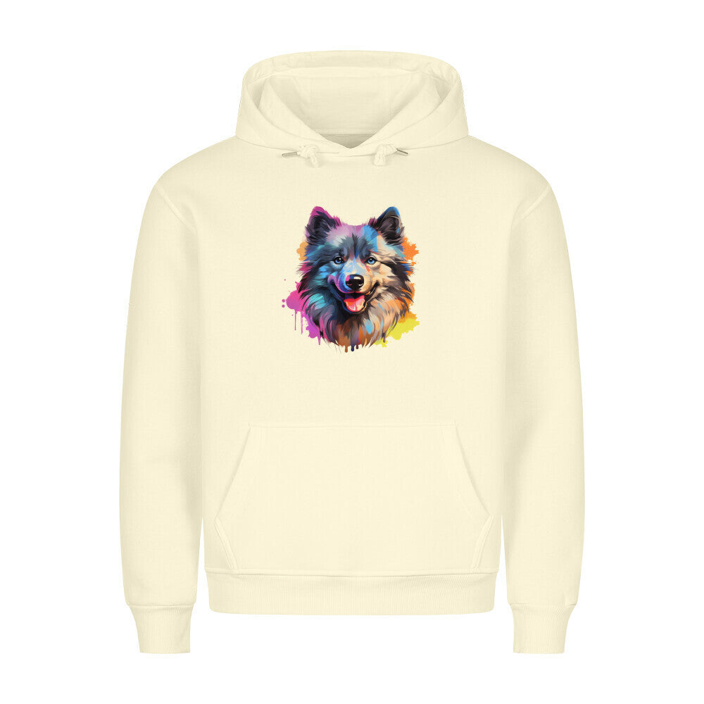 Premium Hoodie "Wolfsspitz - Paint" Beige – hunde-shirt.de