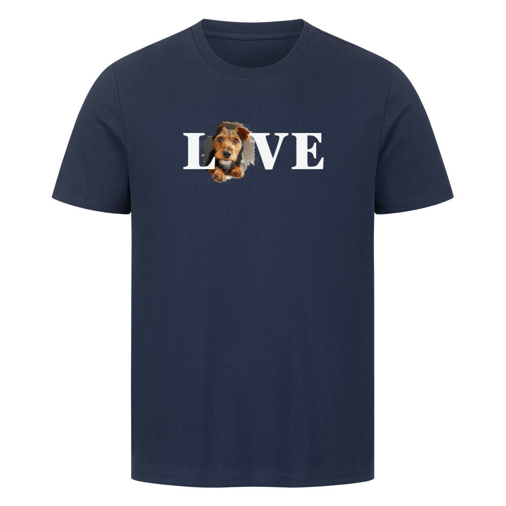 Premium T-Shirt "Welsh Terrier - LOVE" French Navy – hunde-shirt.de