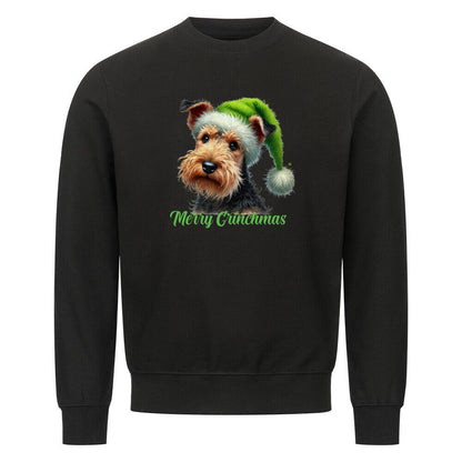Premium Sweatshirt "Welsh Terrier - Merry Grinchmas" Schwarz – hunde-shirt.de