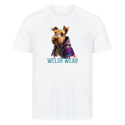 Premium T-Shirt "Welsh Terrier - Welsh Wear" Weiß – hunde-shirt.de