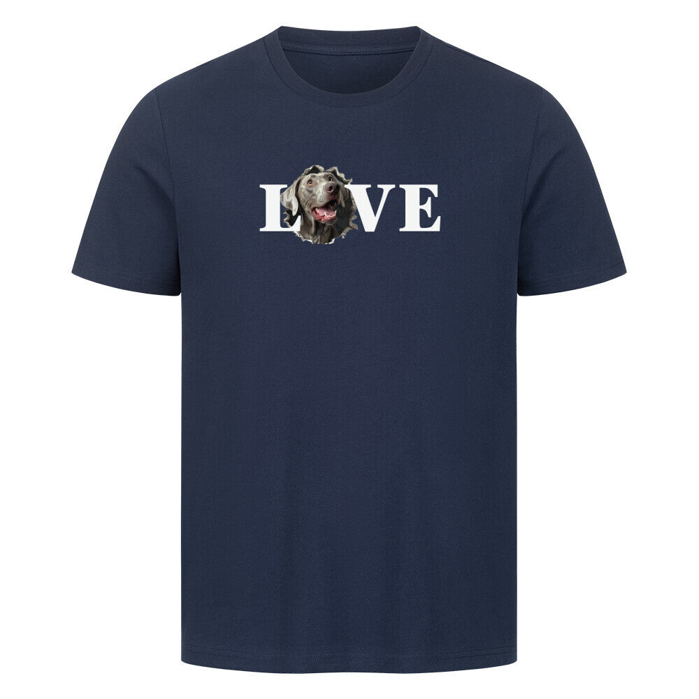 Premium T-Shirt "Weimaraner - LOVE" French Navy – hunde-shirt.de