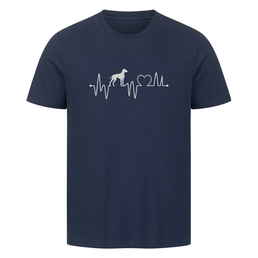 Premium T-Shirt "Weimaraner - Heartbeat" French Navy – hunde-shirt.de