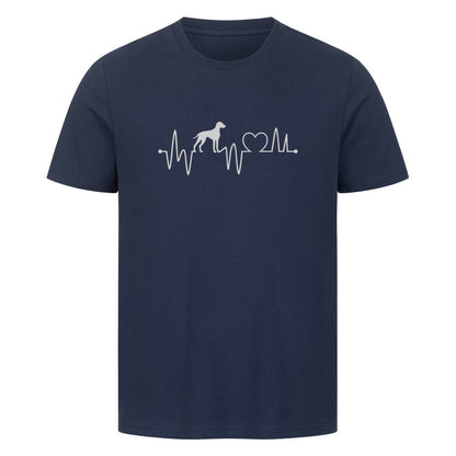 Premium T-Shirt "Weimaraner - Heartbeat" French Navy – hunde-shirt.de