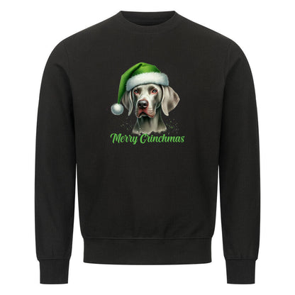 Premium Sweatshirt "Weimaraner - Merry Grinchmas" Schwarz – hunde-shirt.de