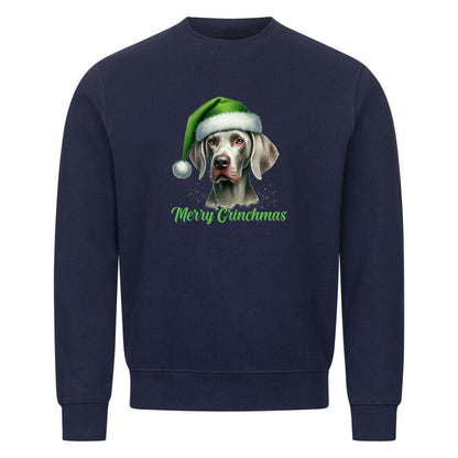 Premium Sweatshirt "Weimaraner - Merry Grinchmas" Navy Blue – hunde-shirt.de