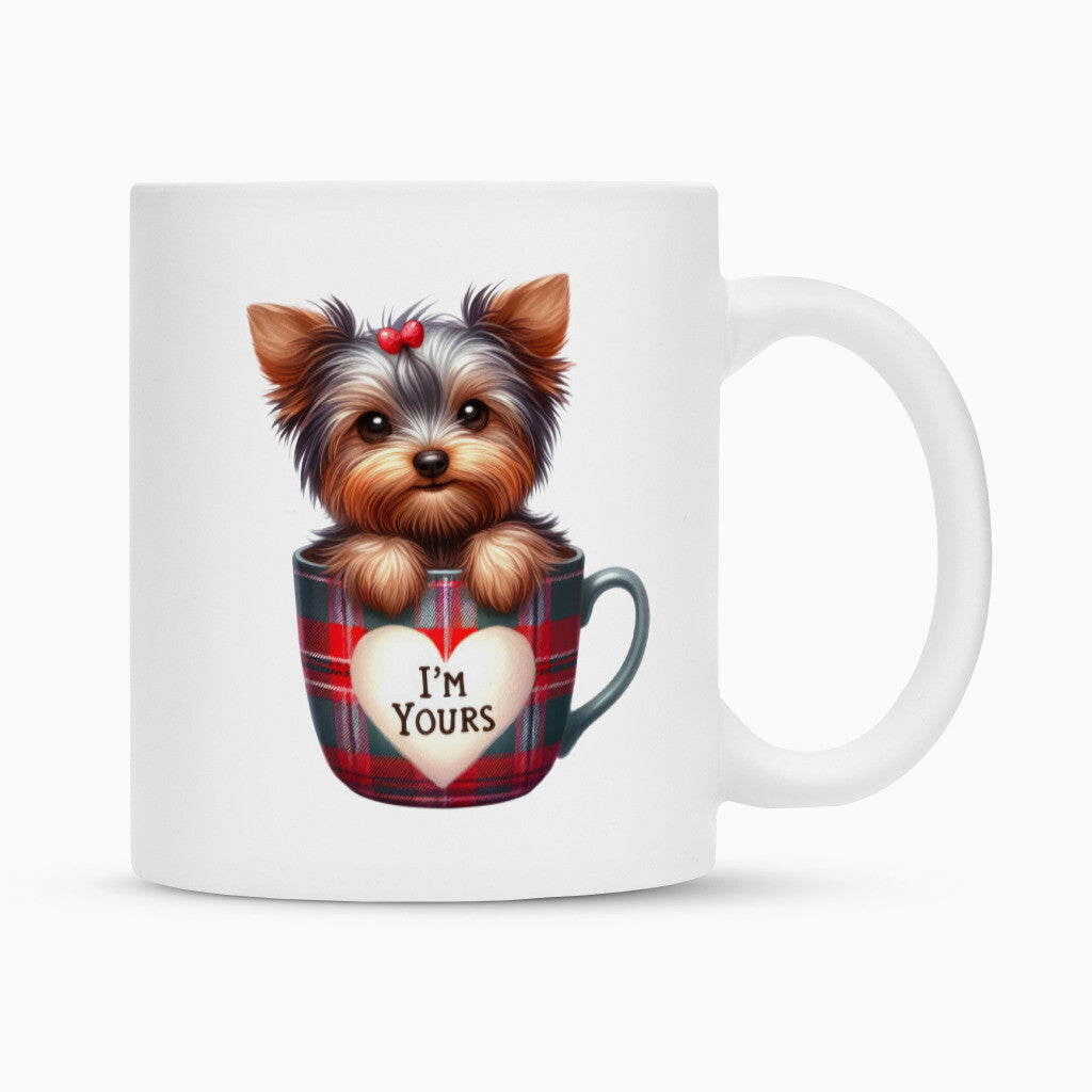 Tasse "Yorkshire - I'm Yours" Weiß – hunde-shirt.de