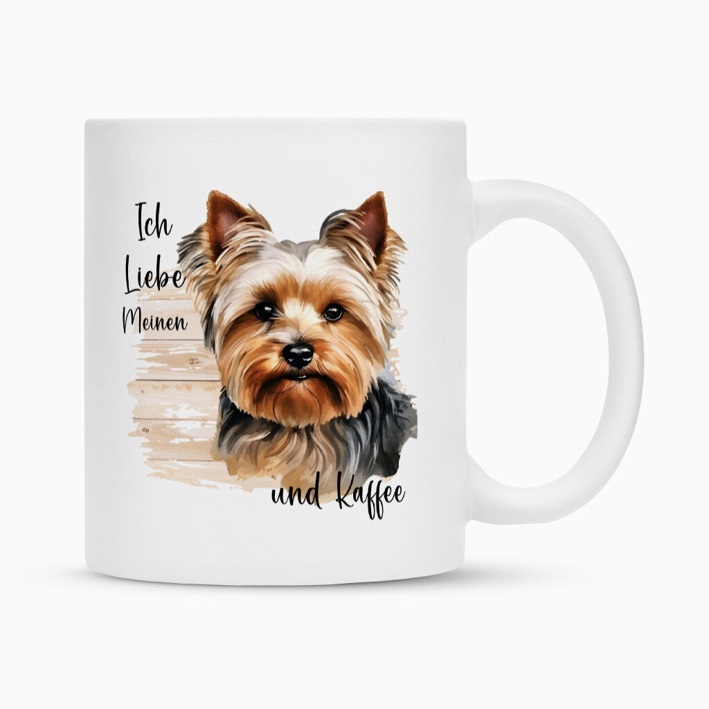 Tasse "Yorkshire Terrier - Ich liebe..." Weiß – hunde-shirt.de