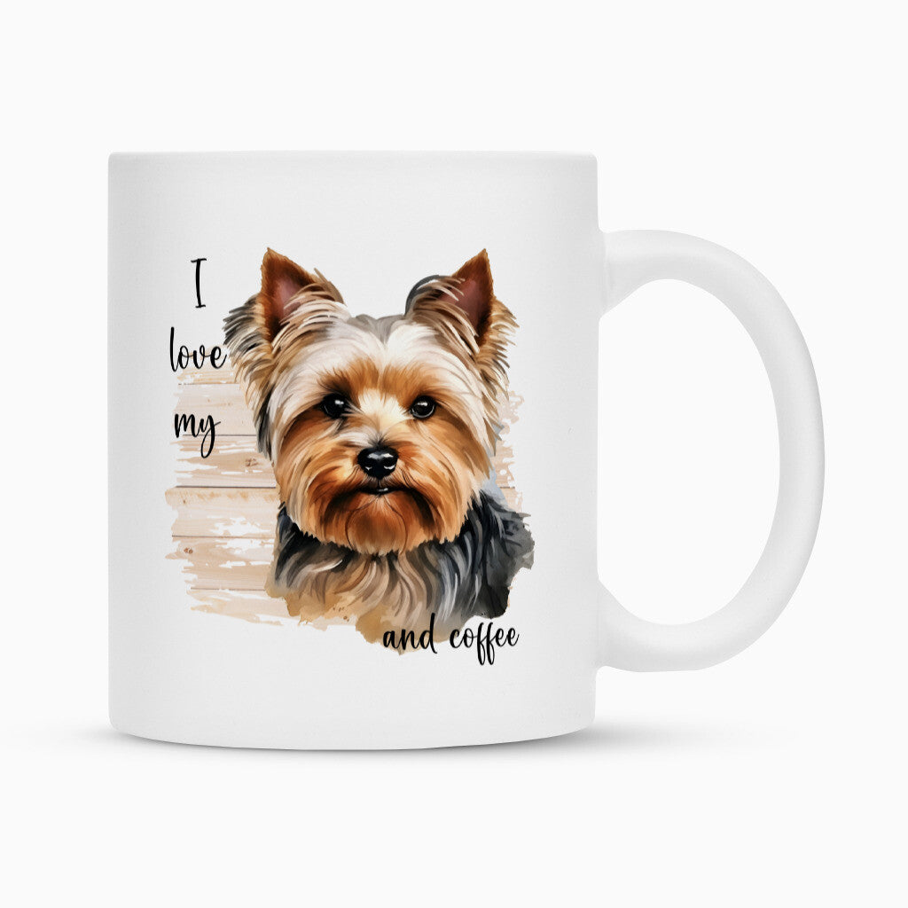 Tasse "Yorkshire Terrier - I love..." Weiß – hunde-shirt.de