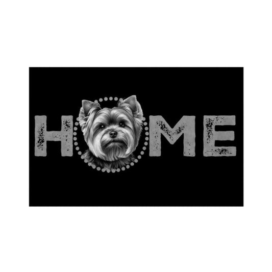 Fußmatte "Yorkie - HOME-Edition" Weiß – hunde-shirt.de