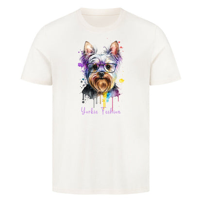 Premium T-Shirt "Yorkie - Fashion" Natural Raw – hunde-shirt.de