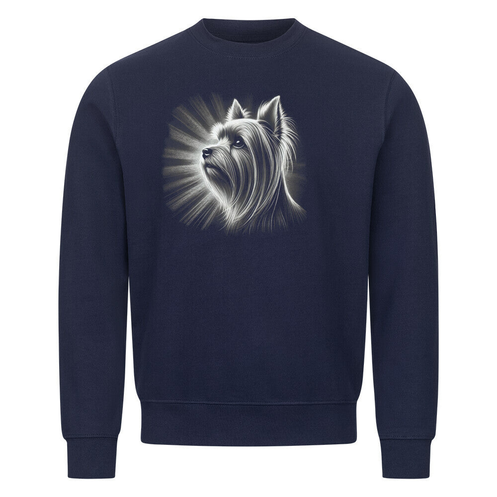 Premium Sweatshirt "Yorkshire Terrier - Shine" Navy Blue – hunde-shirt.de