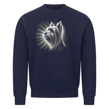 Premium Sweatshirt "Yorkshire Terrier - Shine" Navy Blue – hunde-shirt.de
