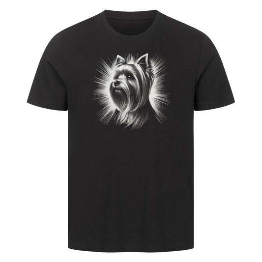 Premium T-Shirt "Yorkie - Bright" Schwarz – hunde-shirt.de