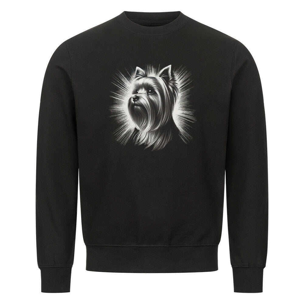 Premium Sweatshirt "Yorkie - Bright" Schwarz – hunde-shirt.de