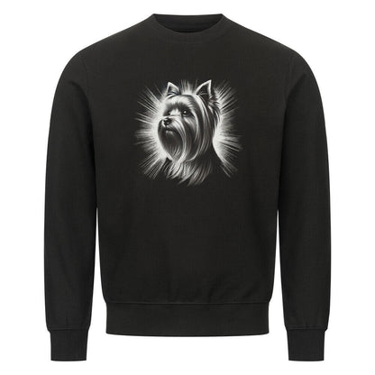 Premium Sweatshirt "Yorkie - Bright" Schwarz – hunde-shirt.de