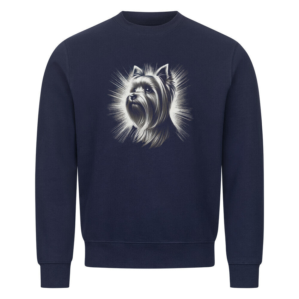 Premium Sweatshirt "Yorkie - Bright" Navy Blue – hunde-shirt.de