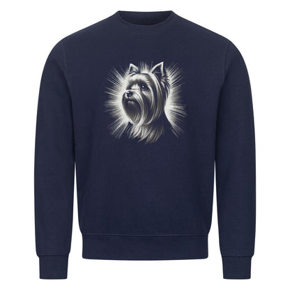 Premium Sweatshirt "Yorkie - Bright" Navy Blue – hunde-shirt.de