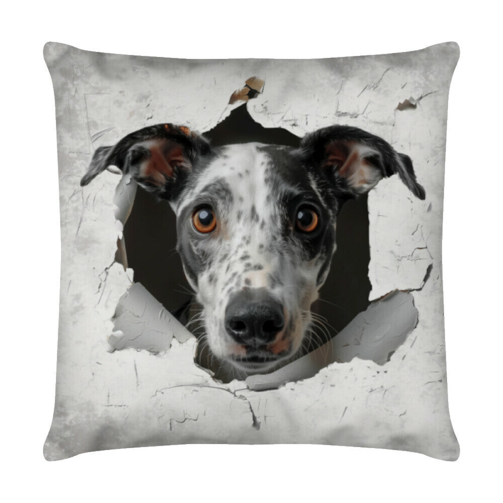 Kissen "Whippet - Look" Weiß – hunde-shirt.de