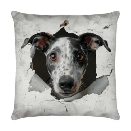 Kissen "Whippet - Look" Weiß – hunde-shirt.de