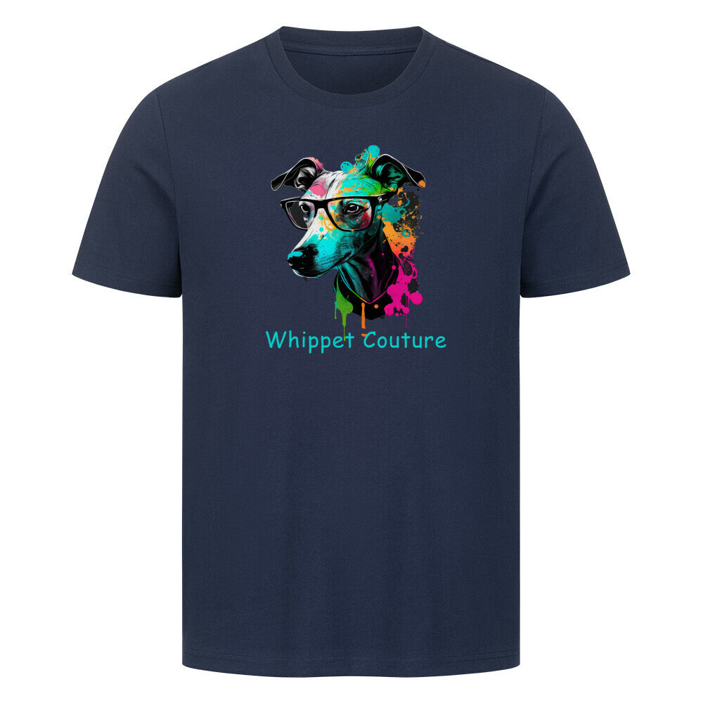 Premium T-Shirt "Whippet Couture" French Navy – hunde-shirt.de