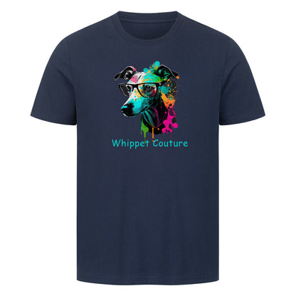 Premium T-Shirt "Whippet Couture" French Navy – hunde-shirt.de