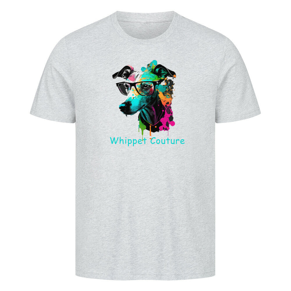 Premium T-Shirt "Whippet Couture" Heather Grey – hunde-shirt.de