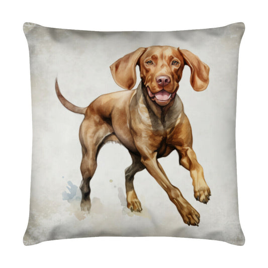 Kissen "Vizsla - Jump" Weiß – hunde-shirt.de