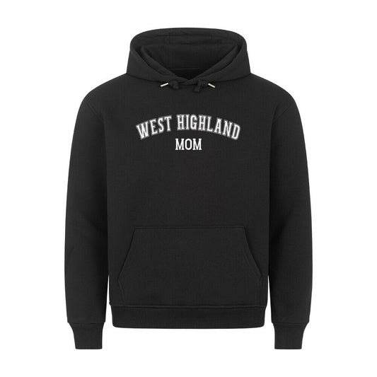 Premium Hoodie "Westie - MOM" Schwarz – hunde-shirt.de