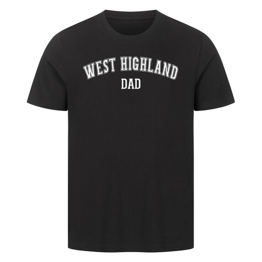 Premium T-Shirt "Westie - DAD" Schwarz – hunde-shirt.de