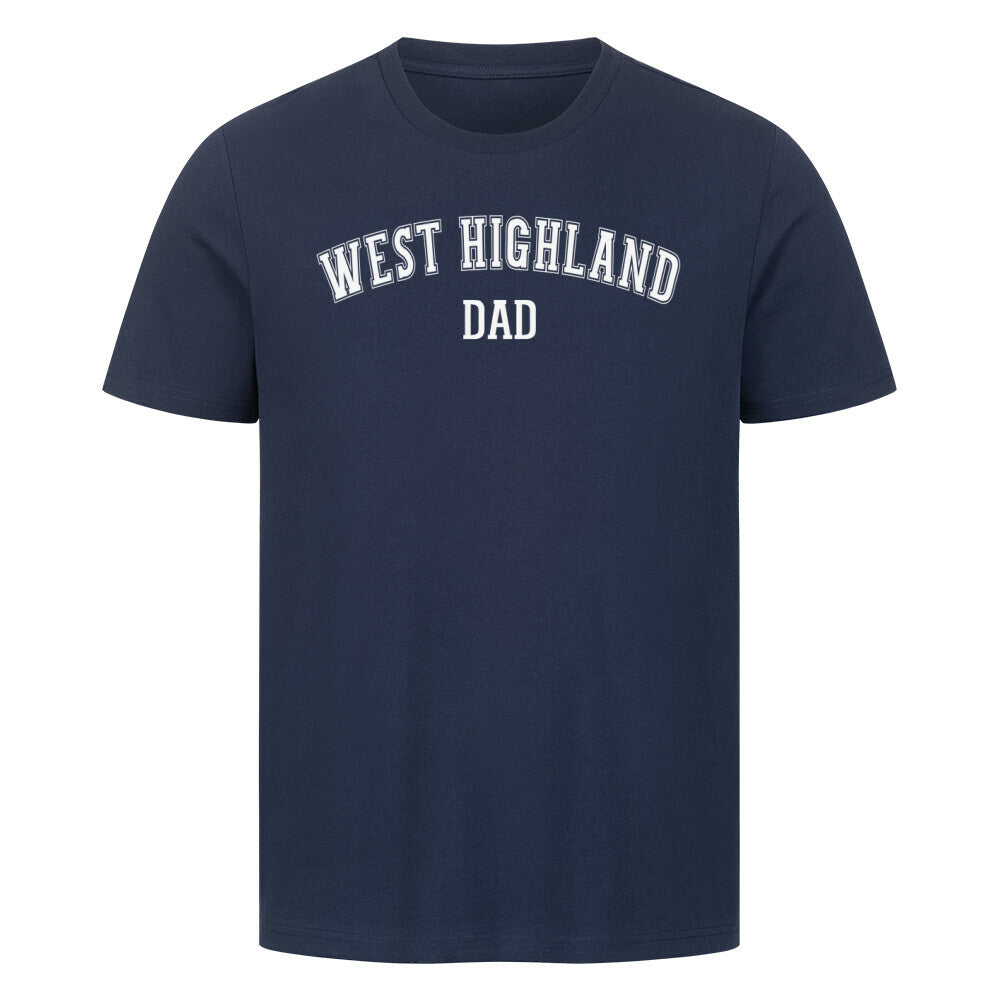 Premium T-Shirt "Westie - DAD" French Navy – hunde-shirt.de