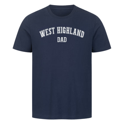 Premium T-Shirt "Westie - DAD" French Navy – hunde-shirt.de