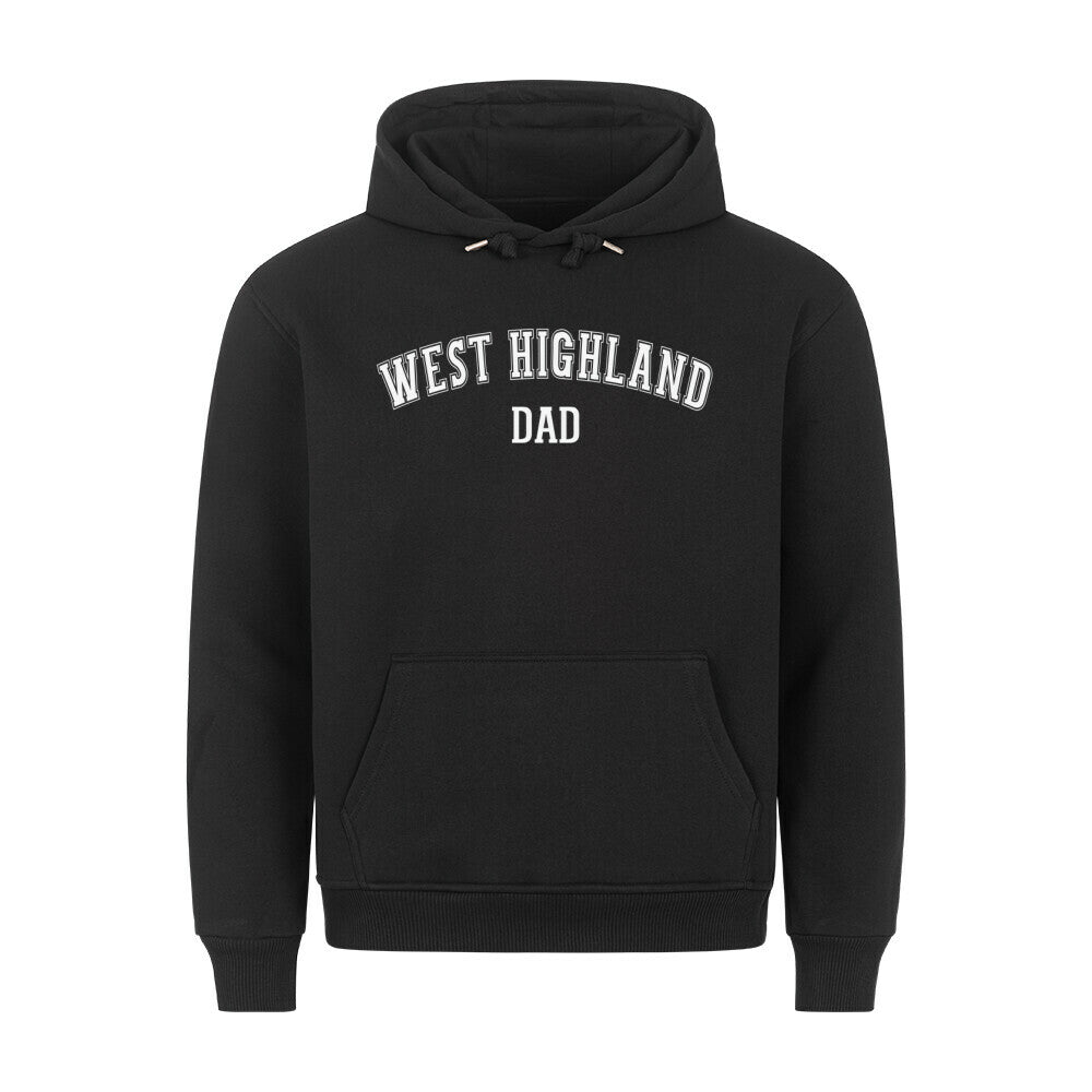 Premium Hoodie "Westie - DAD" Schwarz – hunde-shirt.de