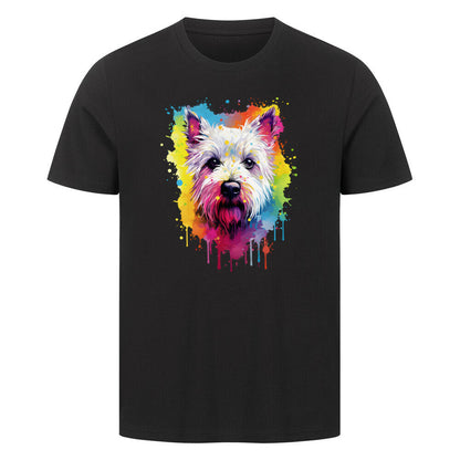 Premium T-Shirt "Westie - Paint" Schwarz – hunde-shirt.de