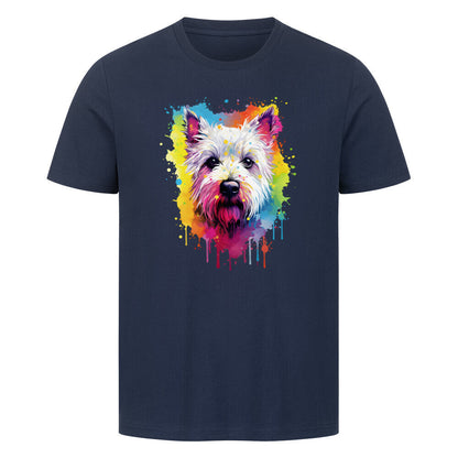 Premium T-Shirt "Westie - Paint" French Navy – hunde-shirt.de