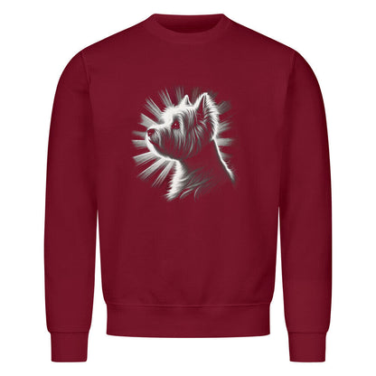 Premium Sweatshirt "Westie - Shine" Burgunder – hunde-shirt.de