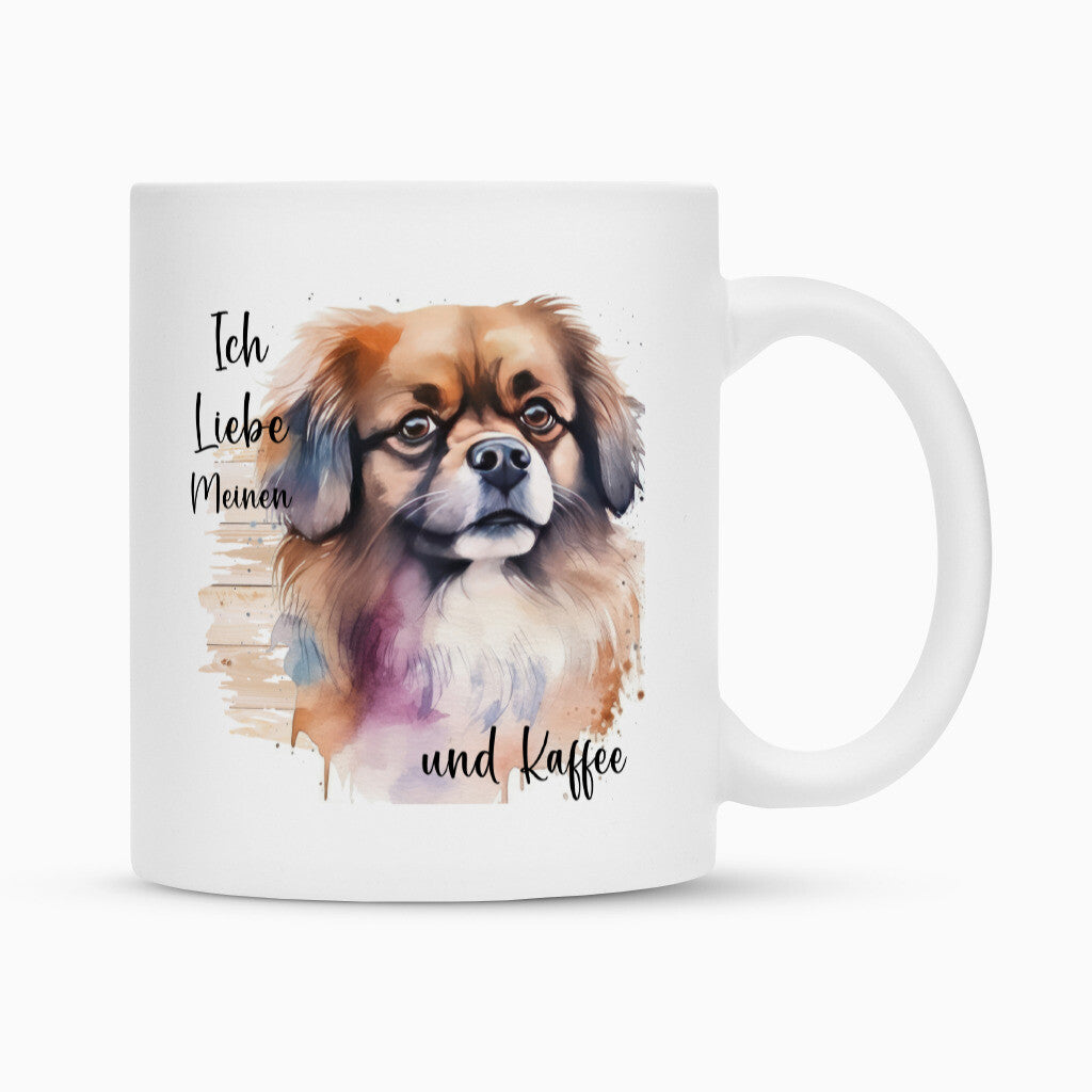 Tasse "Tibet Spaniel - Ich liebe..." Weiß – hunde-shirt.de