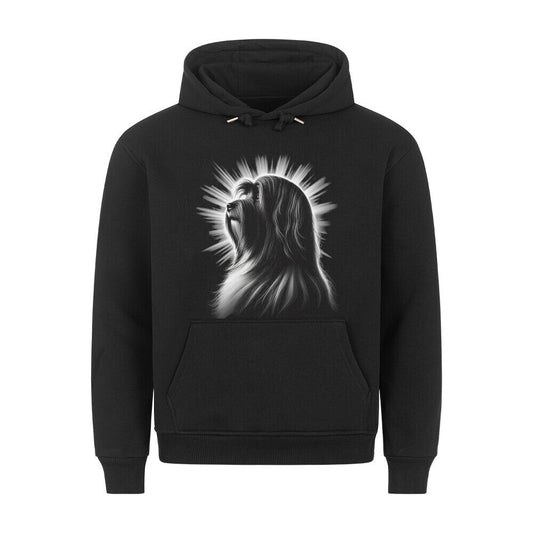 Premium Hoodie "Tibet Terrier - Shine" Schwarz – hunde-shirt.de