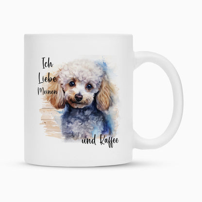 Tasse "Zwergpudel - Ich liebe..." Weiß – hunde-shirt.de