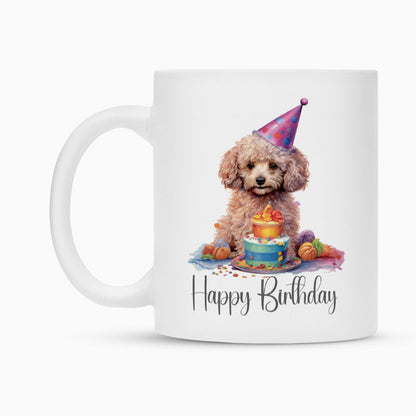 Tasse "Zwergpudel - Happy Birthday" – hunde-shirt.de