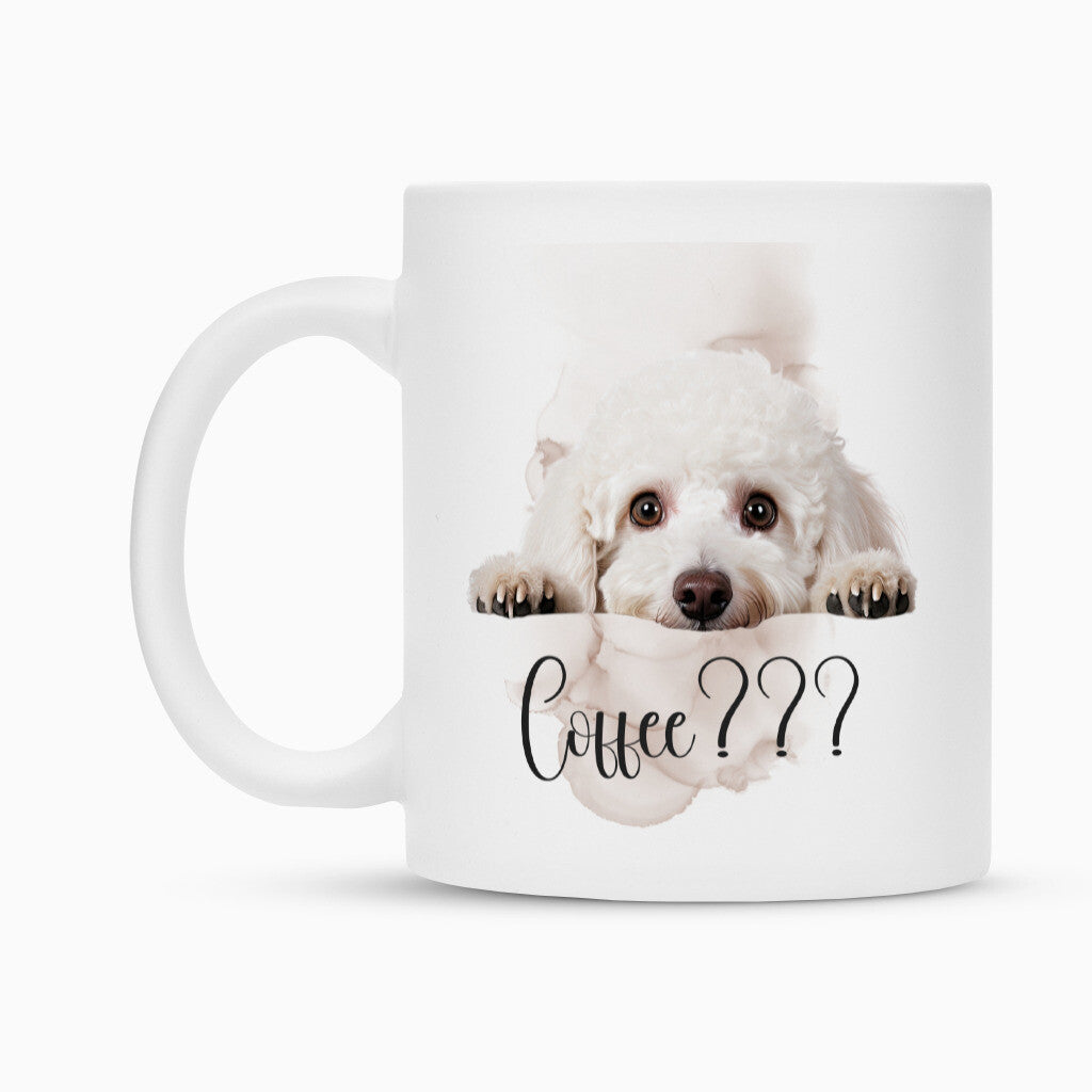 Tasse "Zwergpudel - Coffee???" – hunde-shirt.de