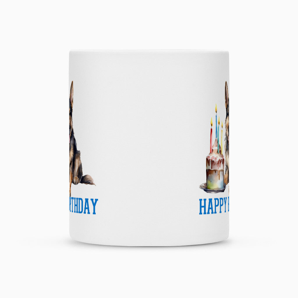 Tasse "Deutscher Schäferhund - Happy Birthday" – hunde-shirt.de