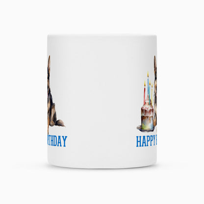 Tasse "Deutscher Schäferhund - Happy Birthday" – hunde-shirt.de