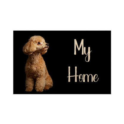 Fußmatte "Zwergpudel - My Home" Weiß – hunde-shirt.de